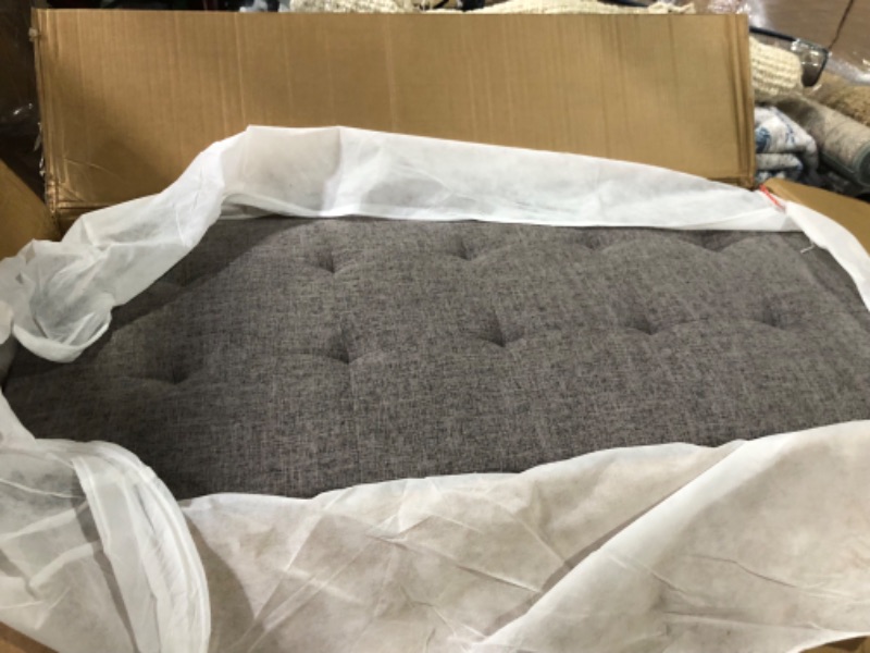 Photo 3 of ***NONREFUNDABLE - NOT FUNCTIONAL - FOR PARTS ONLY - SEE COMMENTS***
yoyomax L Shaped Sofa-80 Sectional w/Tufted Seat Cushion Convertible Sofa Mid Century Modern Linen Fabric Grey