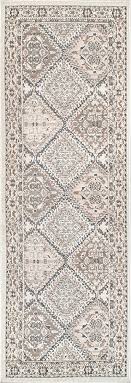 Photo 1 of *** STOCK IMAGE FOR REFERENCE ONLY *** Lahome Floral Washable Runner Rug - 2x6 Non Slip Runners Rugs for Hallways Low-Pile Non-Shedding Throw Kitchen Runner Boho Taupe Print Distressed Indoor Carpet Runner for Bedroom Bathroom Laundry Room 2' x 6' Floral 