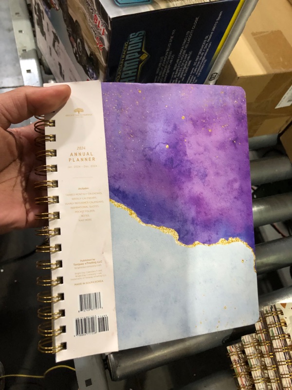 Photo 2 of 2024 Purple Annual Planner by Bright Day, 8.25 x 6.25