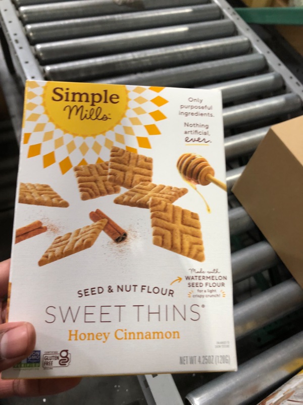 Photo 2 of *** NONREFUNDABLE *** Simple Mills Sweet Thins Cookies, Seed and Nut Flour, Honey Cinnamon - Gluten Free, Paleo Friendly, 4.25 Ounce (Pack of 4) 