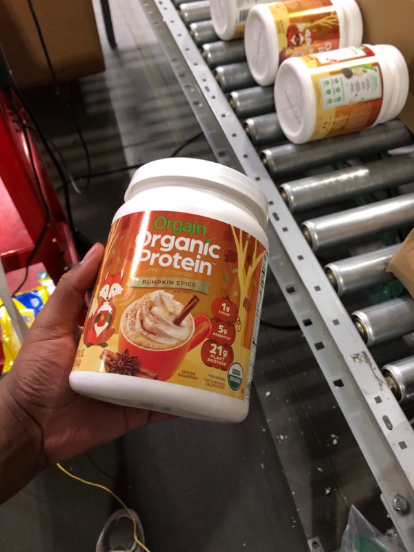 Photo 3 of *** NONREFUNDABLE *** Orgain Organic Vegan Protein Powder, Pumpkin Spice - 21g of Plant Based Protein, Non Dairy, Gluten Free, 1g of Sugar, Soy Free, Kosher, Non-GMO