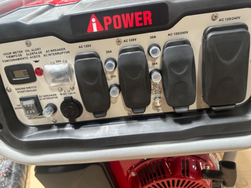 Photo 4 of (READ FULL POST) A-iPower SUA12000EC 12000-Watt Gas Powered Generator W/Electric Start (CARB/EPA), 12000 Watt, Wheel Kit Included 12000W + Electric Start + CARB Generator