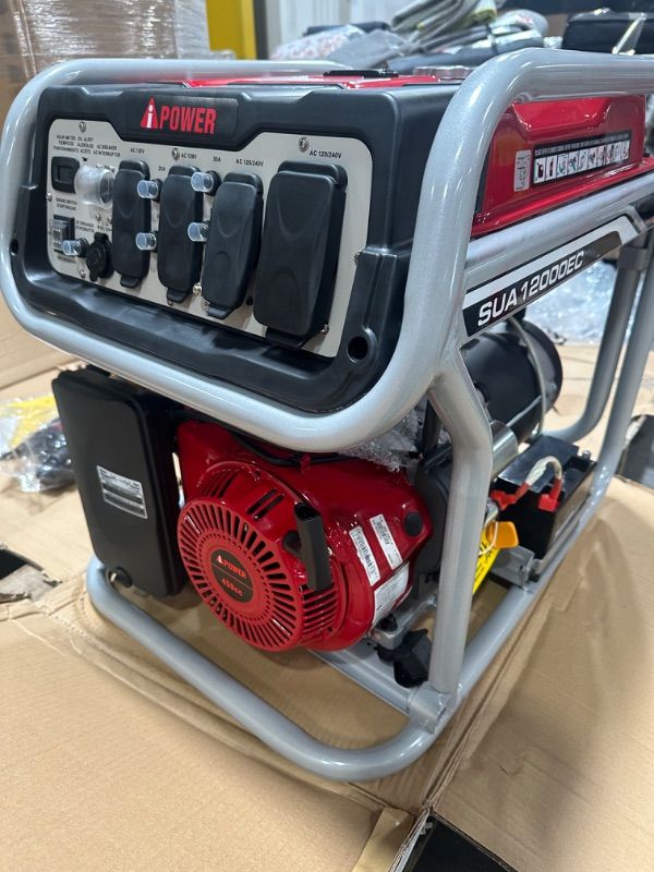 Photo 2 of (READ FULL POST) A-iPower SUA12000EC 12000-Watt Gas Powered Generator W/Electric Start (CARB/EPA), 12000 Watt, Wheel Kit Included 12000W + Electric Start + CARB Generator