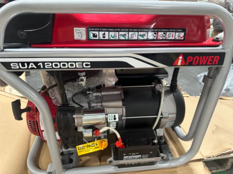 Photo 6 of (READ FULL POST) A-iPower SUA12000EC 12000-Watt Gas Powered Generator W/Electric Start (CARB/EPA), 12000 Watt, Wheel Kit Included 12000W + Electric Start + CARB Generator