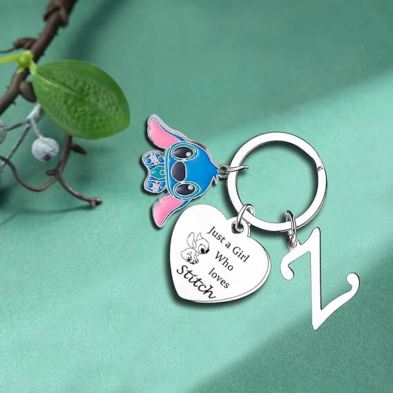 Photo 1 of  Keyring Stitch Gift for Girls Stitch Lover Gifts Just A Girl Who Loves Stitch