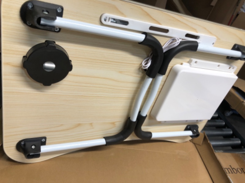 Photo 3 of ***USED - LIKELY MISSING PARTS - UNABLE TO VERIFY FUNCTIONALITY***
Laptop Bed Desk,Portable Foldable Laptop Lap Desk Tray Table with USB Charge Port/Cup Holder/Storage Drawer,for Bed/Couch/Sofa Working, Reading White