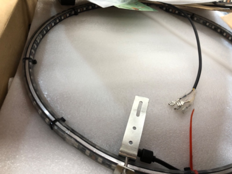 Photo 1 of 17" Double Row Wheel Lights, Brighter RGB Dream Chasing LED Rim Lights with App & Remote Control, Music Wheel Ring Lights with Turn & Braking Signal Compatible with Jeep Trucks SUV Car?4PCS? 4 wheel-17" 2-Row Dream Chasing