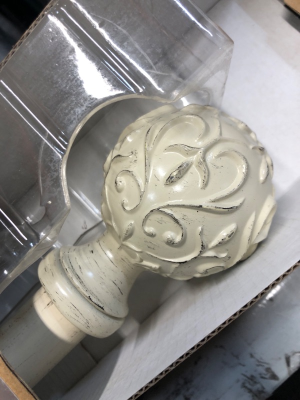 Photo 1 of **READ NOTES**
Allen + Roth 36-in to 72-in Antique White Steel Single Curtain Rod