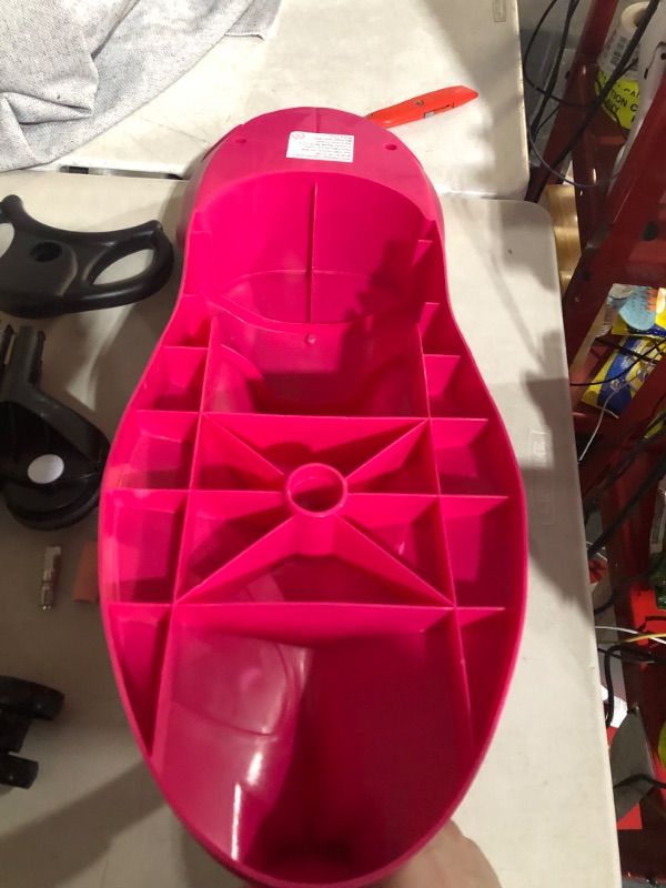 Photo 4 of ***MISSING HARDWARE*MINOR DAMAGE FROM WEAR*PICTURED***
Hey! Play! Zig Zag Ride On Car- No Batteries, Gears or Pedals- Twist, Wiggle &  (Pink)