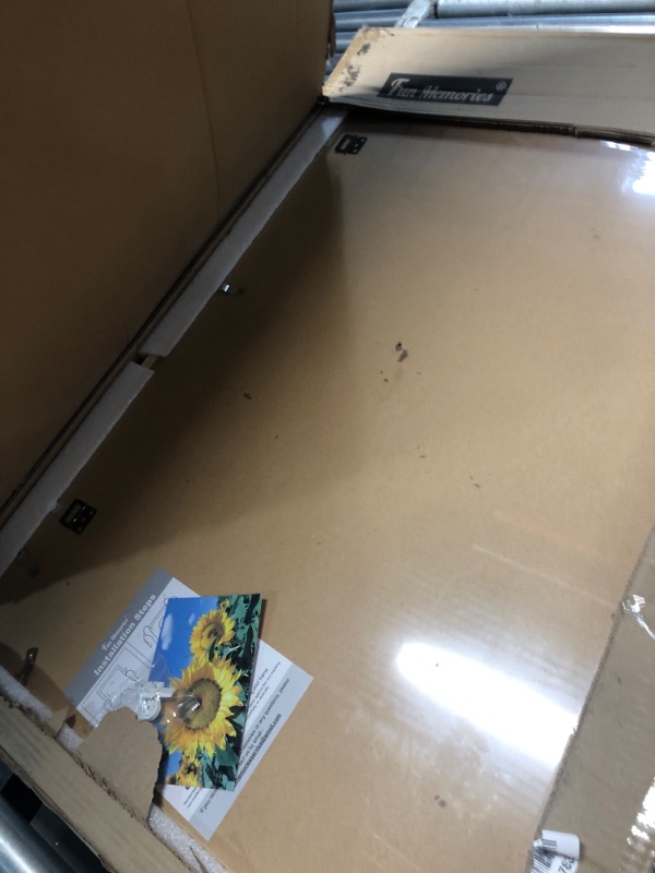 Photo 1 of 24x36 Picture Frame Made of Solid Wood with Plexiglass, Wood Poster Frame 24 x 36 for Wall Mounting, 24x36 Frame Matted to 20x30, Large 24"x36" Art Frame, Light Brown Color, 1 Pack Light Brown 24x36 - 1P