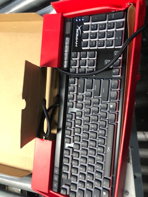 Photo 2 of HyperX Alloy Elite 2 – Mechanical Gaming Keyboard, Software-Controlled Light & Macro Customization, ABS Pudding Keycaps, Media Controls, RGB LED Backlit, HyperX Red & Pulsefire Haste – Gaming Mouse Keyboard + Pulsefire Haste Gaming Mouse