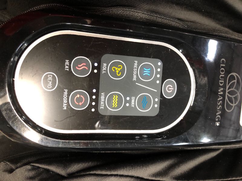 Photo 2 of ***USED - POWERS ON - UNABLE TO TEST FURTHER***
Cloud Massage Shiatsu Foot Massager for Circulation and Pain Relief - Foot Massager Machine for Relaxation, Plantar Fasciitis Relief, Neuropathy, Heat Therapy - FSA/HSA Eligible (Black - with Remote)