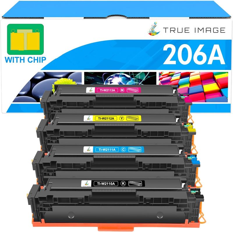 Photo 1 of ***notes***
206A Toner Cartridges 4 Pack: MFP M283cdw M283fdw Set 206X Compatible Replacement for HP 206A 206X for HP Color Laserjet MFP M283fdw M255dw M283 M255 Printer High Yield Toner Ink (with Chip -B/C/Y/M)
