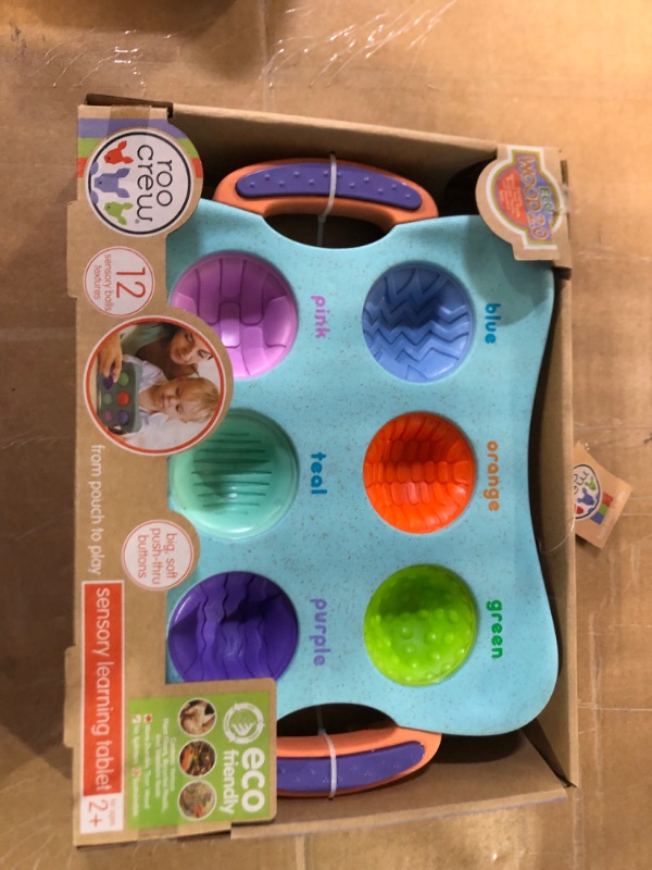 Photo 2 of Roo Crew Sensory Toys Learning Tablet 2 - Educational Fidget Toy Set for Kids with Textured Bubbles - 11.5" x 8.25" Version 2