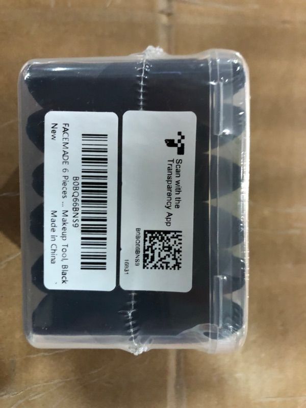 Photo 1 of FACEMADE 6 Pieces Face Powder Puff with a Travel Case, Soft Makeup Puff with a Container, Triangle Velour Makeup Sponge for Loose Powder Body Powder, Beauty Makeup Tools, Black A 6PCS Black