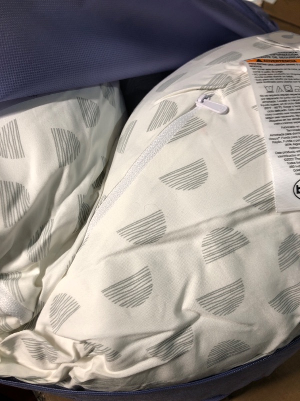 Photo 3 of Boppy Full Body Side Sleeper Pillow, Mirage White and Gray, Versatile All-Around Body Comfort for Pregnancy and Postpartum, Flex-Support Technology for Sleeping and Sitting