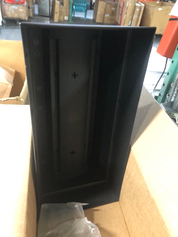 Photo 1 of Bloem Finley Deck Rail Rectangle Planter: 24" - Black - Matte Finish, Fits Rail Sizes 3"-6", 100% Recycled Plastic Box, for Indoor and Outdoor Use, Gardening, 7.5 Gallon Capacity