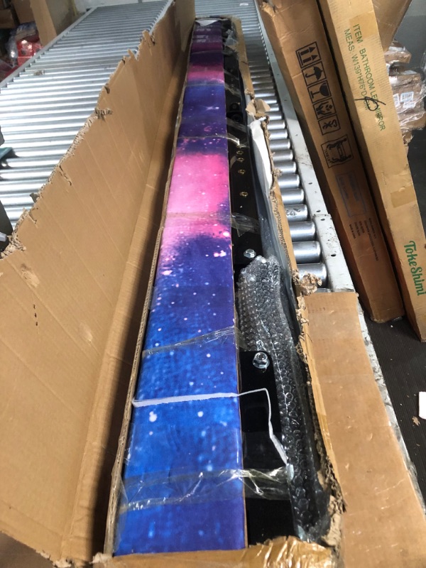 Photo 1 of Adjustable Balance Beam 8 ft Gymnastic Beam Adjustable Height for Kids and Teenage of All Gymnastic Levels, Gymnastic Training Beam Gymnastic Equipment for Athlete Home and Gym Club Use Dream Magic Star (Height: 9" - 29") Height: 9 inch - 29 inch