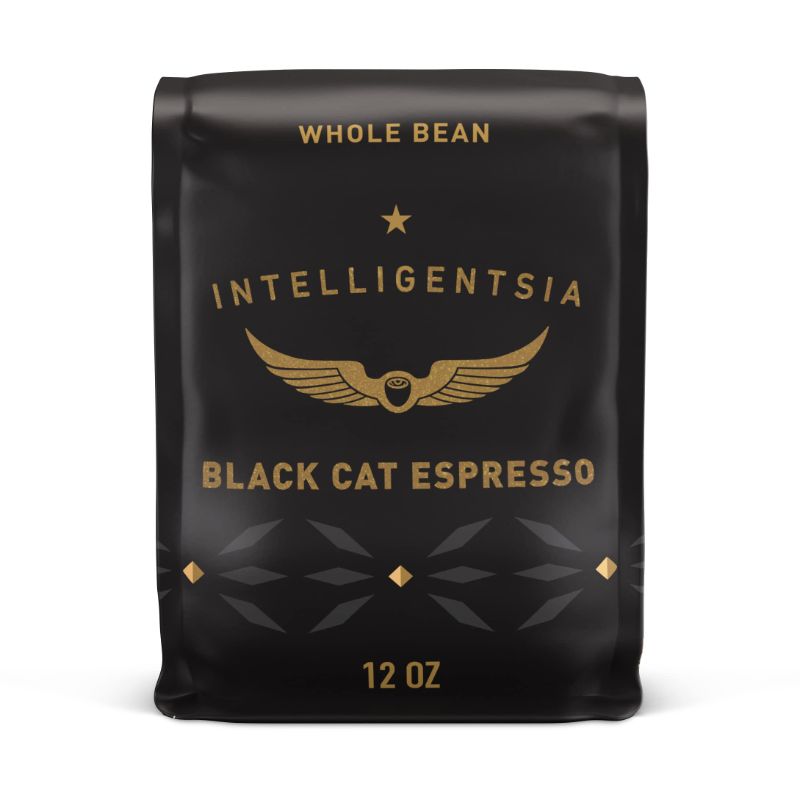 Photo 1 of **NONREFUNDABLE** Intelligentsia Coffee Gifts, Medium Roast Whole Bean Coffee - Black Cat Espresso 12 Ounce Bag with Flavor Notes of Stone Fruit, Dark Sugars and Dark Chocolate Black Cat Classic Espresso, WB BB 4/1/24