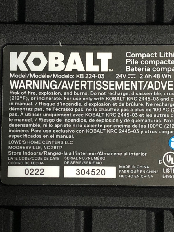 Photo 5 of Kobalt 0.53-Gallon Plastic 24-Volt Battery Powered Handheld Sprayer