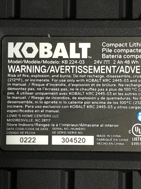 Photo 5 of * see clerk notes * Kobalt 0.53-Gallon Plastic 24-Volt Battery Powered Handheld Sprayer