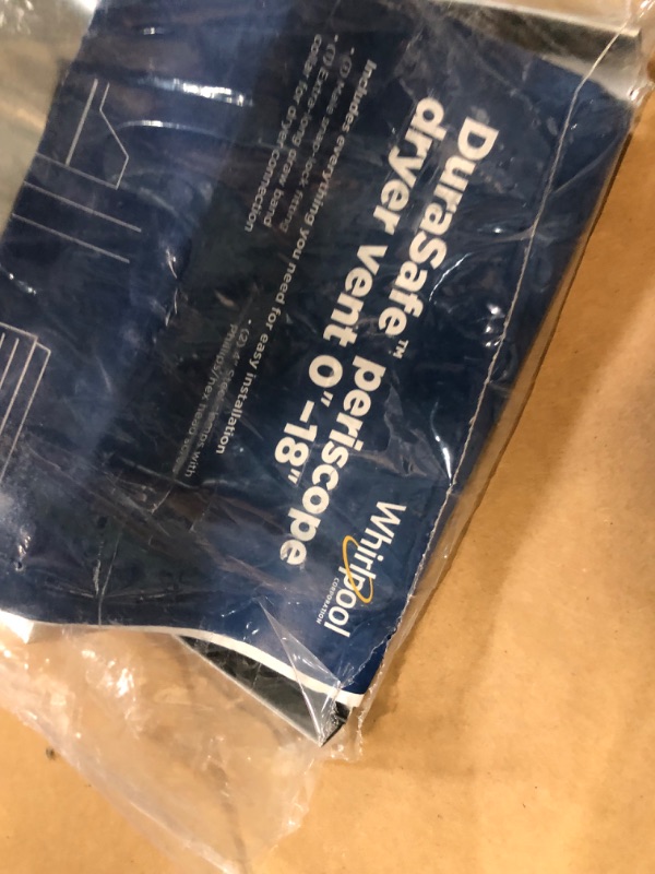 Photo 6 of **DAMAGED / MISSING PIECE** Whirlpool 4396037RP 0-to-18 Inch Vent Periscope & Scotch 3311 Aluminum Foil Tape - 2 in. x 5YD. Vapor Resistant Silver Foil Tape Roll with Thermal Conductivity, Rubber Adhesive Periscope + Tape Roll