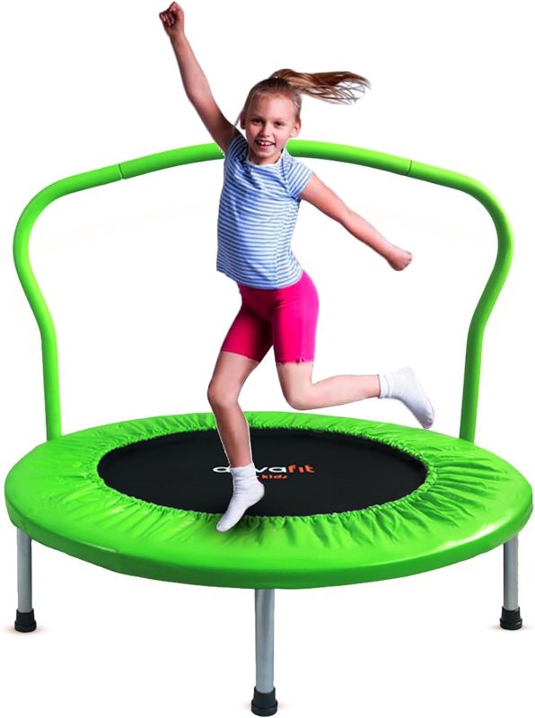 Photo 1 of Ativafit Fitness Trampoline for Kids Foldable Mini Trampoline Home Use Green 36"