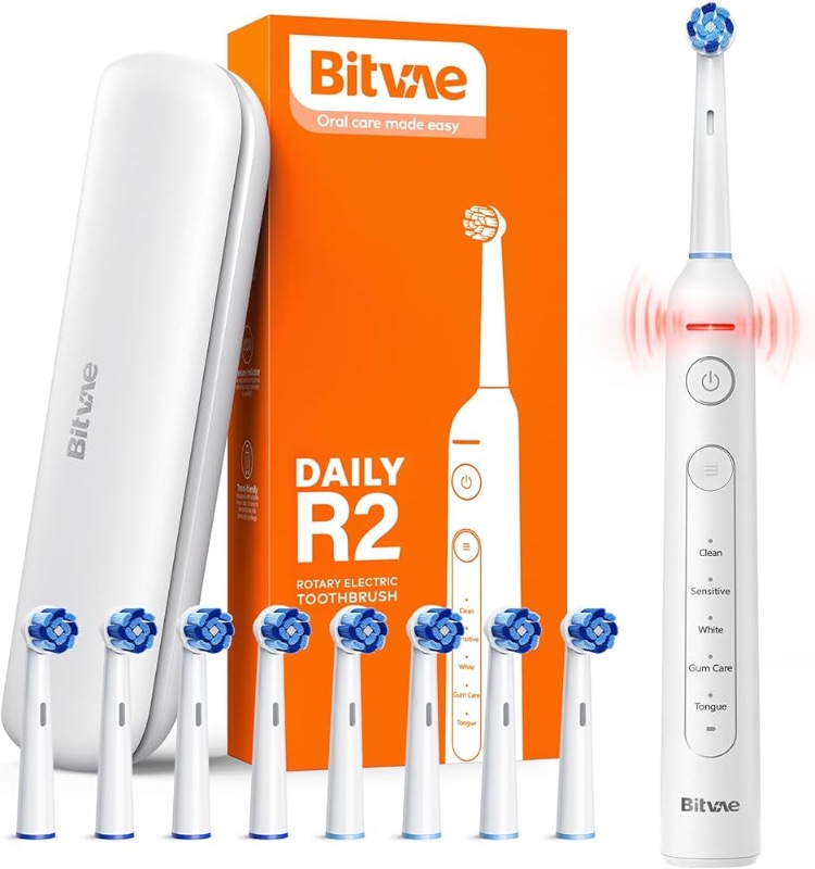 Photo 1 of Bitvae R2 Rotating Electric Toothbrush for Adults with 8 Brush Heads