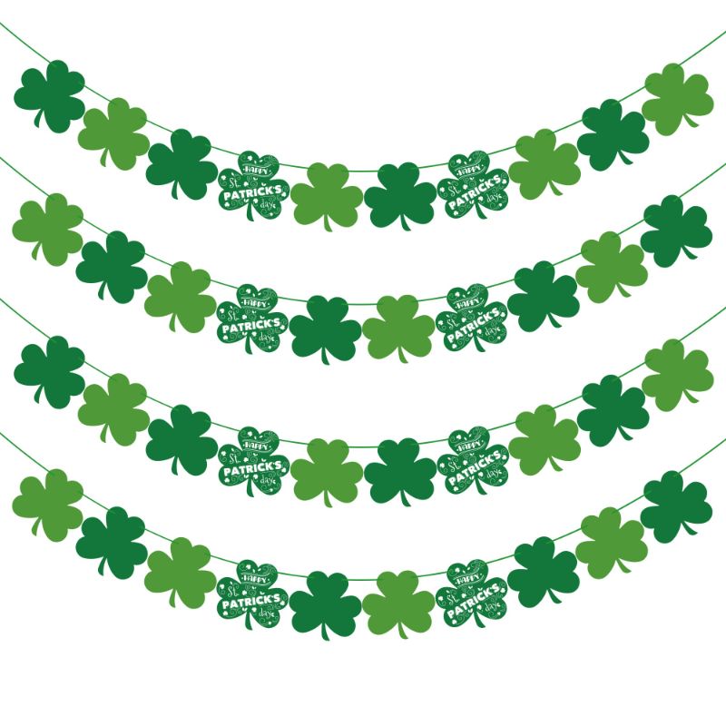 Photo 1 of ***NON-REFUNDABLE BUNDLE OF 2** OHOME St Patricks Day Decorations - 40 Pack Shamrock Clover Garland Banner