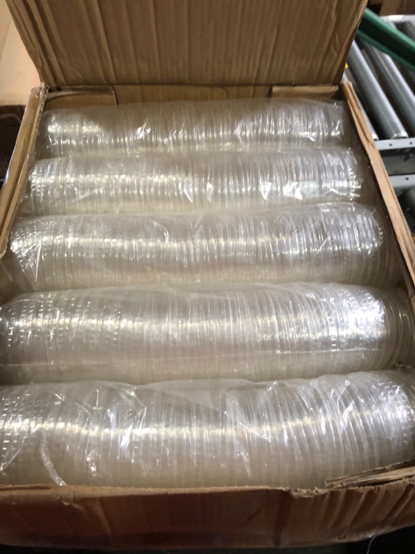 Photo 2 of [1000-Pack] Disposable Dome Plastic Cups Lids with 1 Inch Straw Hole For Clear Plastic Cups