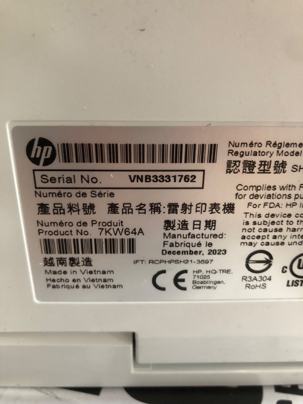 Photo 3 of **DAMAGED** HP Color LaserJet Pro M255dw Wireless Laser Printer (7KW64A), White