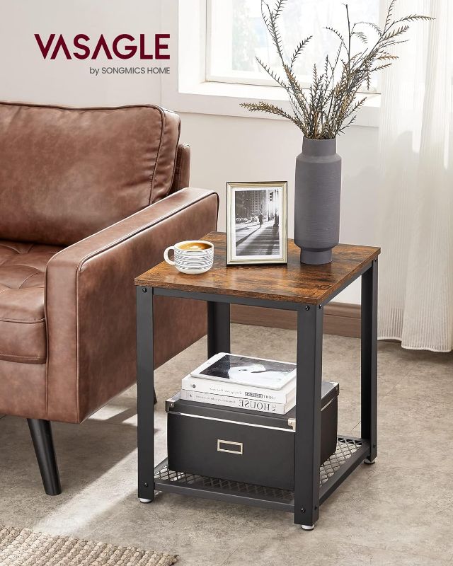 Photo 1 of **GENERIC - IMAGE FOR REFERENCE** Side Table, 2-Tier Nightstand, End Table with Mesh Shelf