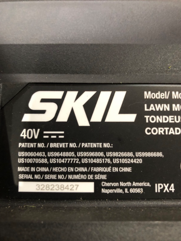 Photo 5 of **AS-IS UNABLE TO TEST** SKIL PM4910-10 PWR CORE 40 20-Inch 40V Brushless Push Mower Kit