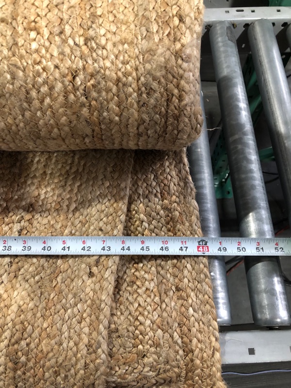 Photo 3 of **STOCK IMAGE FOR REFERENCE** Hand Woven Farmhouse Jute Area Rug 6x9 Ft Natural Yarn Jute Rug