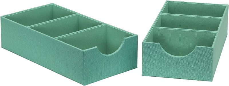 Photo 1 of **STOCK IMAGE FOR REFERENCE** Pack of 2, Seafoam Green Drawer Organizer