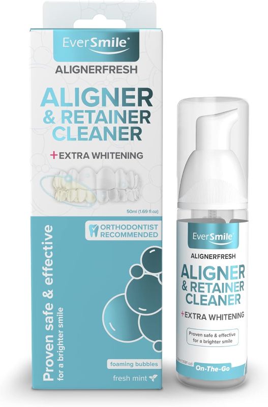 Photo 1 of **STOCK IMAGE FOR REFERENCE** EverSmile AlignerFresh Extra Whitening Aligner & Retainer Cleaning Foam