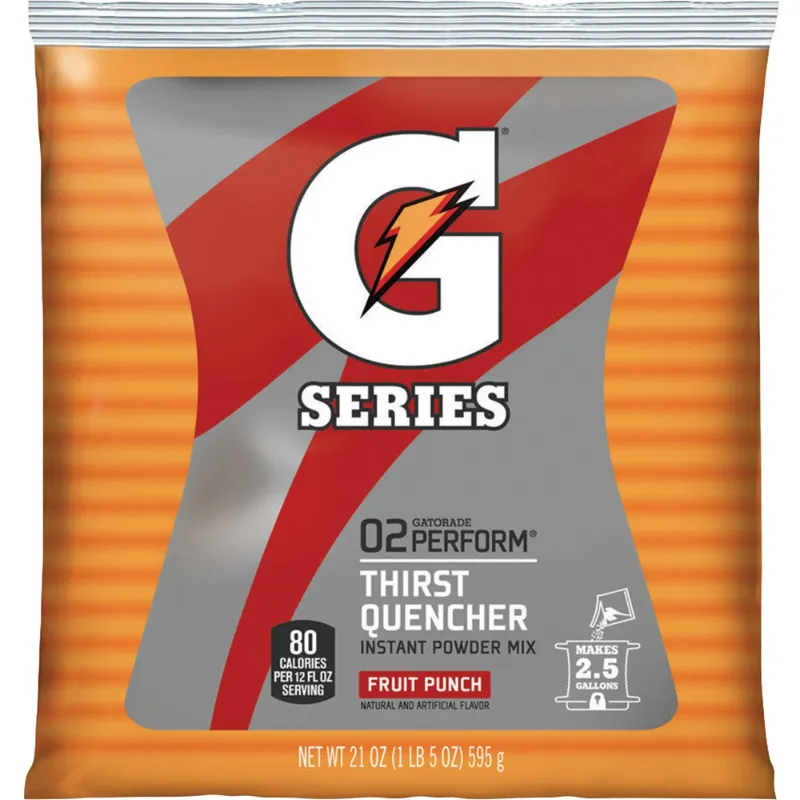 Photo 1 of **NON-REFUNDABLE BUNDLE OF 4** Gatorade Thirst Quencher Powder, Fruit Punch - 21 oz pouch