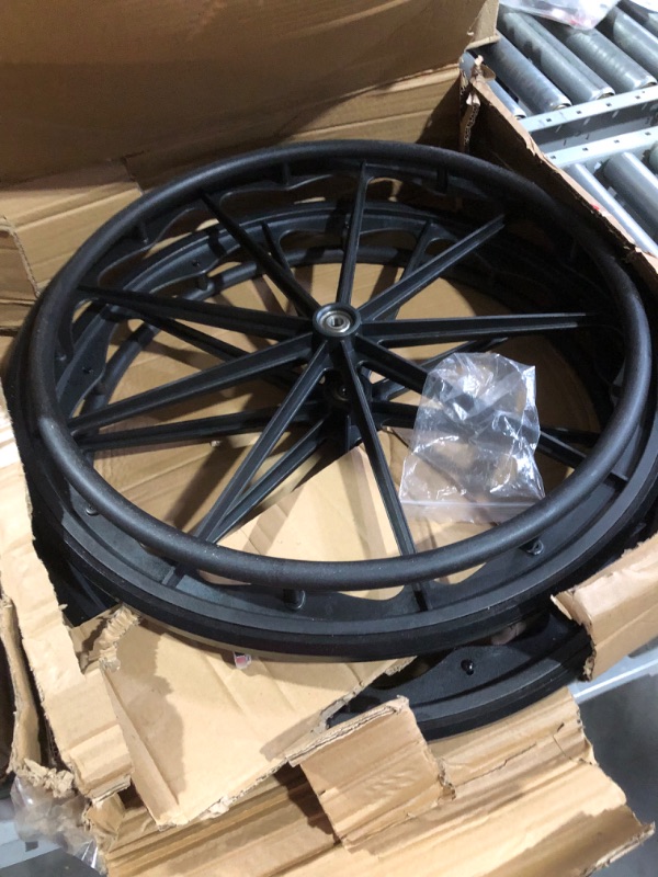 Photo 2 of (1PR,Black) Wheelchair rear wheel replacement 24x1"wheel