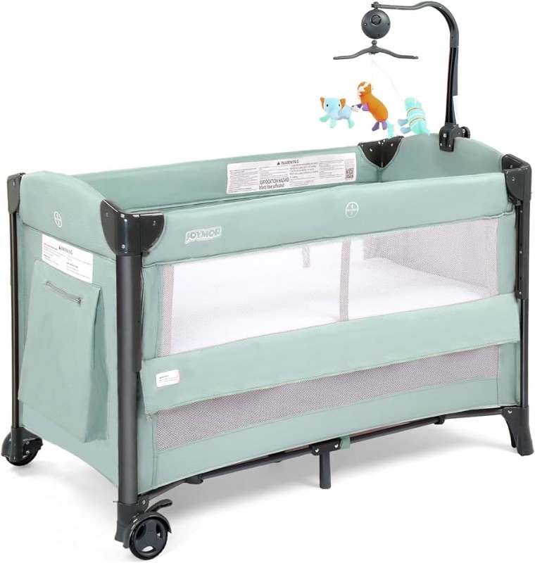 Photo 1 of **PRODUCT WELL USED** JOYMOR Baby Bedside Sleeper, Bed Bassinet with Mattress and Sheet, Convert to Bassinet