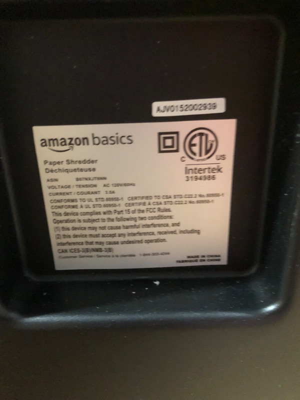 Photo 4 of Amazon Basics 150-Sheet Autofeed Micro-Cut Paper Shredder 150 Sheet Shredder