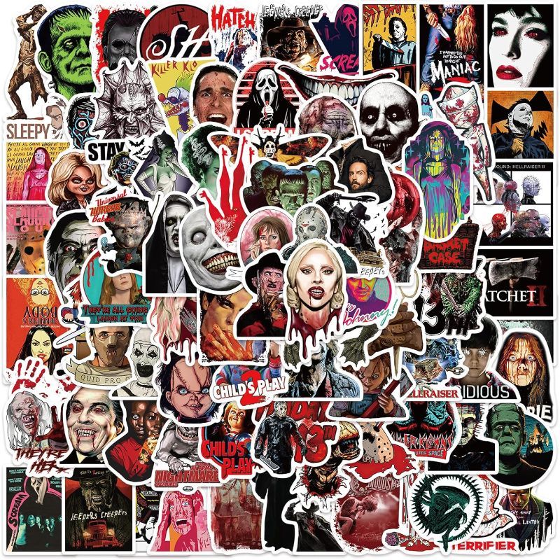 Photo 1 of **NON-REFUNDABLE BUNDLE OF 2** 150 Pcs Horror Stickers, Horror Movie Gifts Stickers Decor