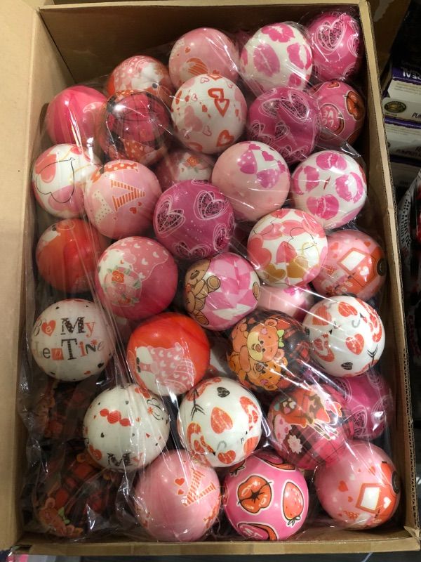 Photo 2 of 108 Pcs Valentine's Day Stress Balls Bulk 2.5inch Squeeze Balls