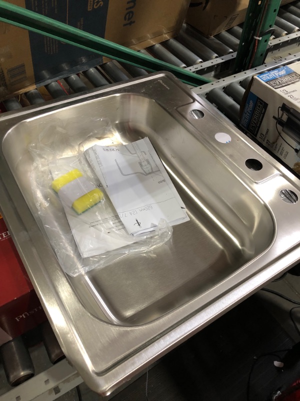 Photo 2 of **MODEL UNKNOWN** 25 in. Drop-in Single Bowl 22 Gauge Stainless Steel Kitchen Sink