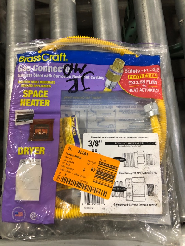 Photo 2 of 1/2 in. MIP x 1/2 in. MIP x 48 in. Gas Connector (3/8 in. O.D.) with Safety+Plus2 Thermal Excess Flow Valve (28,300 BTU)