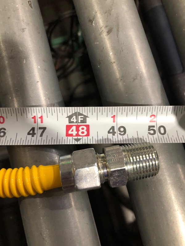 Photo 1 of **O/D NOT KNOWN** BrassCraft 1/2 in. MIP x 1/2 in. MIP x 48 in. Stainless Steel Gas Connector