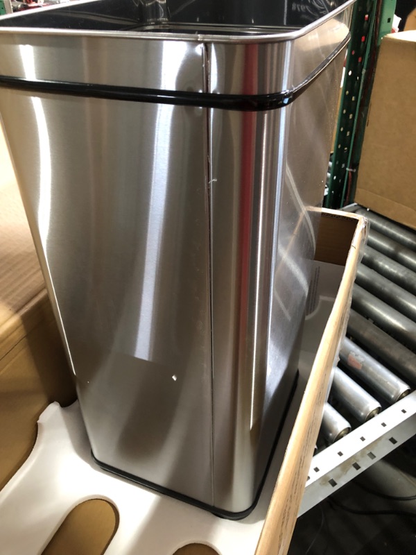 Photo 1 of **LID NOT FUNCTIONING** iTouchless 13 Gallon Sensor Trash Can Battery-Free Automatic Bin w/ Ac Adapter