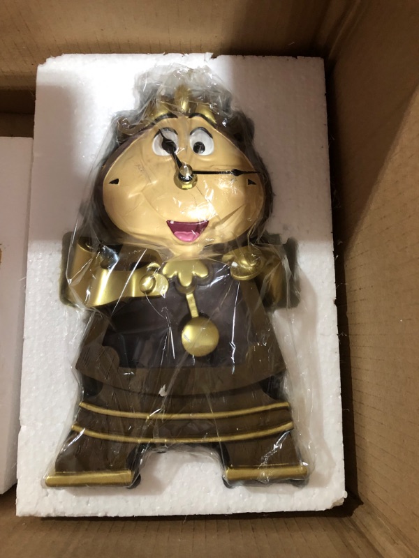 Photo 2 of **NON-REFUNDABLE**NO RETURNS**PARTS ONLY*** 
**ONE DECORATION DAMAGED** LJWW Beauty and The Beast Candle Holder Candle Holder Ornament Alarm Clock Ornament (1 Set Contains 3)