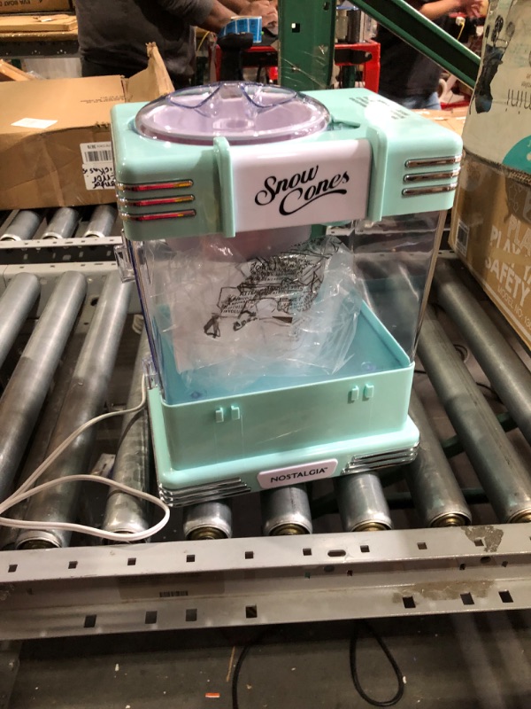Photo 1 of Nostalgia Snow Cone Shaved Ice Machine - Retro Table-Top Slushie Machin Aqua