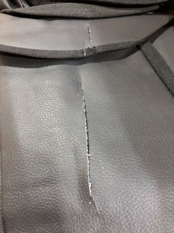 Photo 3 of **DAMAGED READ NOTES**REFER TO PICTURES**
BDK Croc Skin Faux Leather Car Seat Covers, Full Set Black Covers