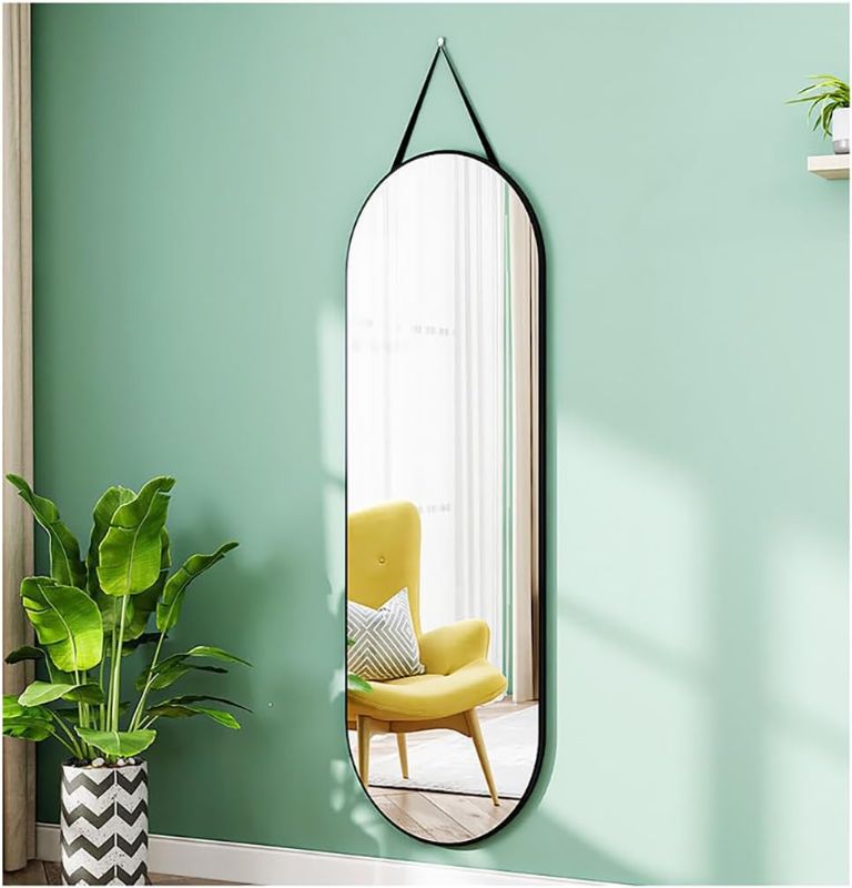 Photo 1 of **MINOR DAMAGE TO MIRROR** Ecentaur Full Length Mirror Hanging Wall Mirror Black